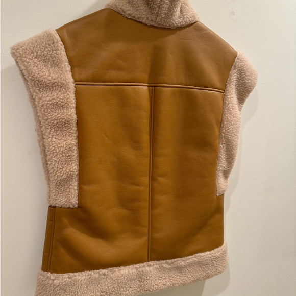 A.L.C. Sutton Faux Shearling Vest S - Picture 3 of 9